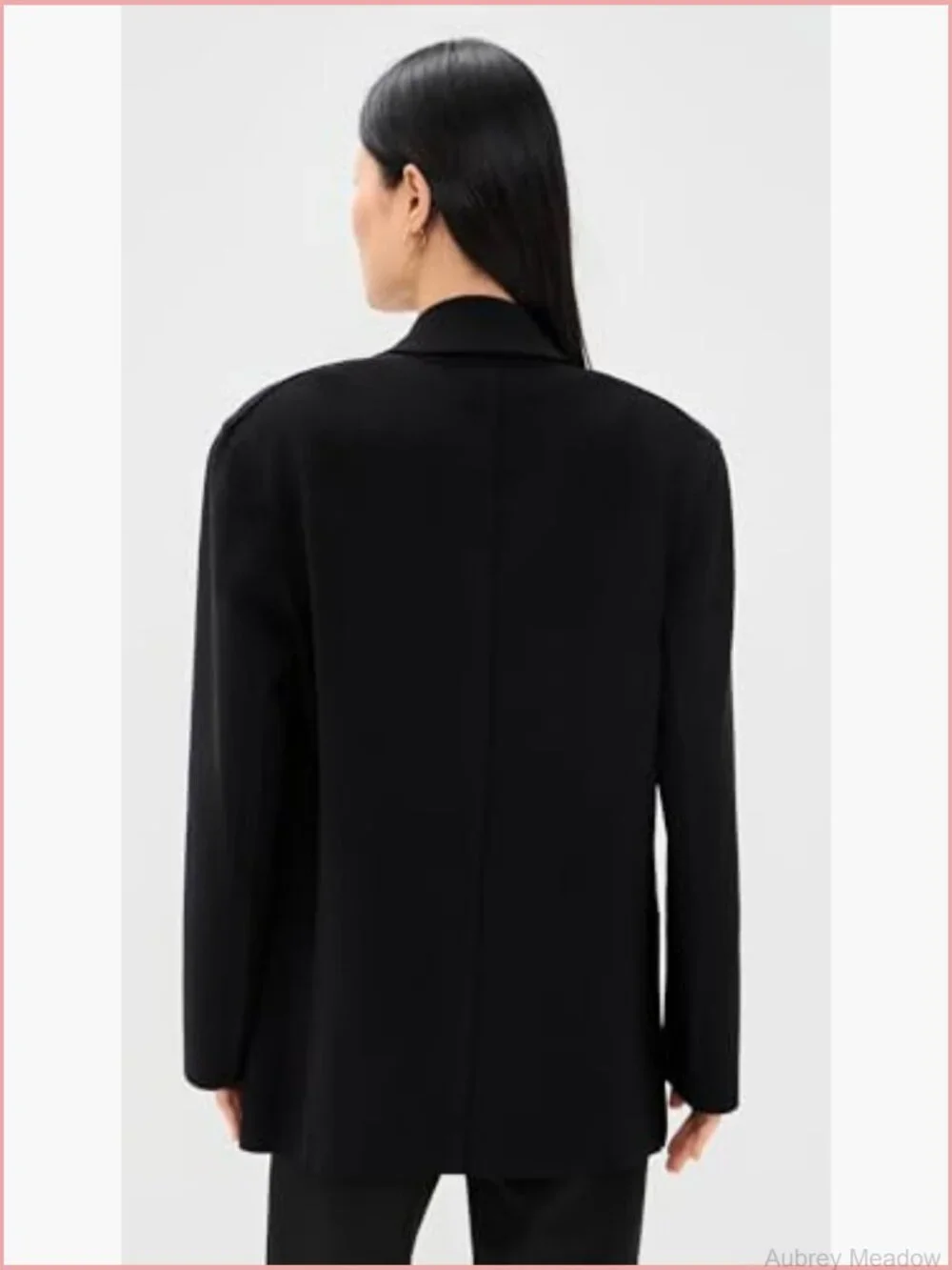 Oversized Single Breasted Jacket Faux Leather Blazer Professional